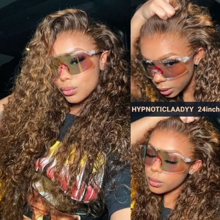 QVR Glueless Pre-cut 4x6 HD Lace Closure Human Hair Wigs Water Wave Piano Highlights Ombre Hair Wear and Go Wigs